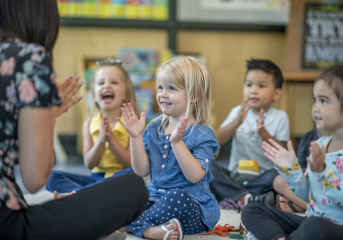 Preschool Children Singing Together